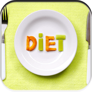 Слово диета на тарелке
